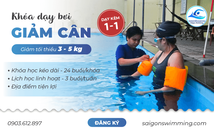  Khoá học học bơi giảm cân từ 3 - 5kg tại Sài Gòn Swimming